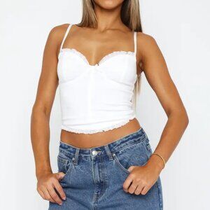 NWT White Fox Lost In Translation Bustier XS